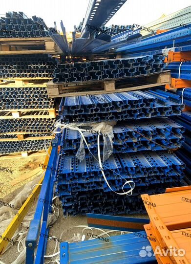 Фронтальные стеллажи складские Метек б/у лот 1556