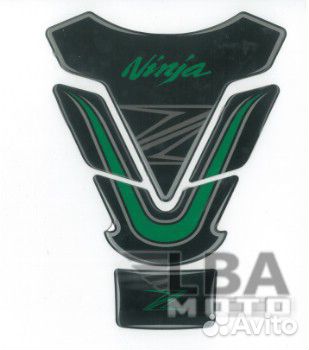 Наклейка на бак для Kawasaki Ninja Z Черно-Зеленая