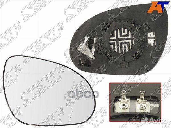 Полотно зеркала hyundai I30 07-12 RH асферическ