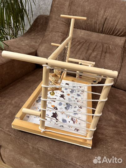 Игровой стенд для попугая (приседа)