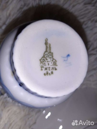 Чашка с блюдцем, Гжель