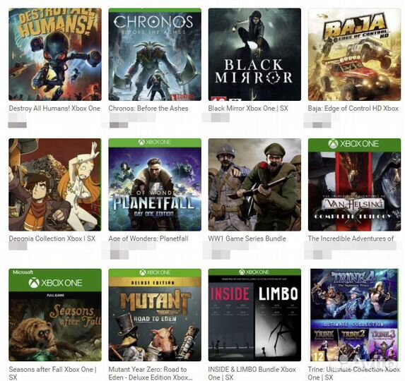 Игры для Xbox One / Series, Более 320