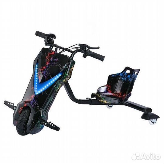 Электроскутер Drift-Trike Разноцветная молния