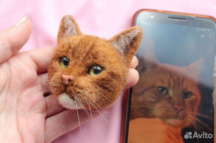 Мордочки по фото питомца (брошь,магнит или брелок)