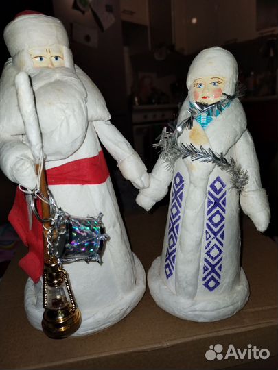 Дед мороз и снегурочка игрушки СССР