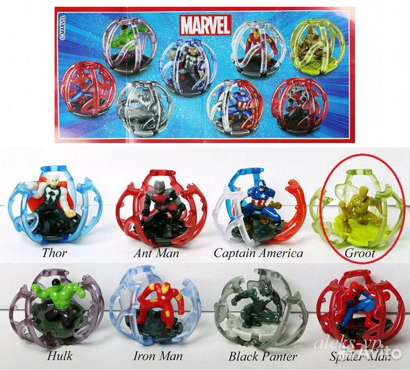 Коллекция Marvel из Kinder, Chupa Chups