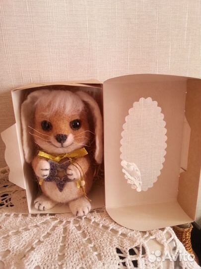 Заяц Крош валяный из шерсти