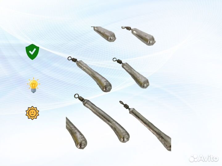 Грузило банан для рыбалки 10шт