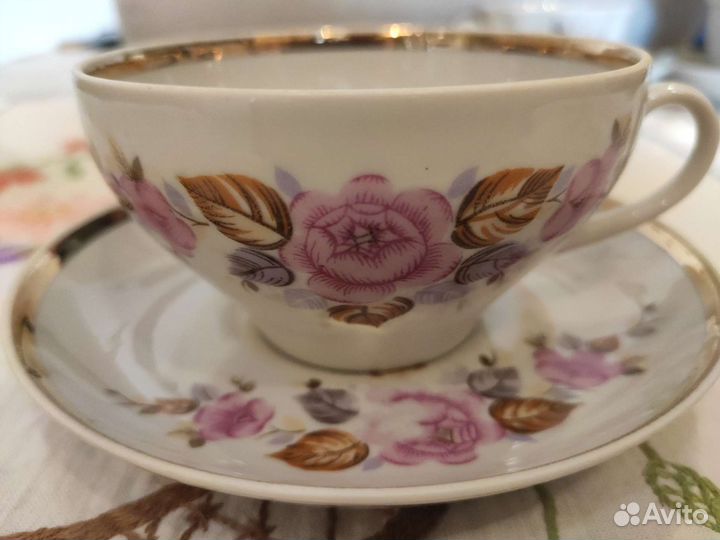 Чашка с блюдцем фарфор СССР