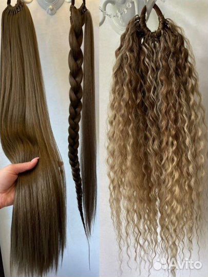 Хвост накладной, хвост на резинке, шиньон