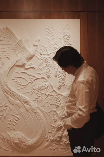 Барельеф / Панно Павлин