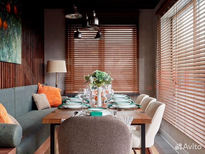 Горизонтальные деревянные жалюзи 60*160