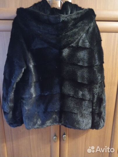 Шуба норковая с капюшоном р. 44