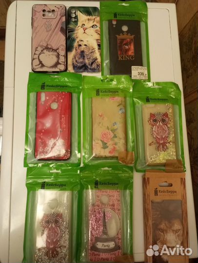 Чехлы на телефон +защитные стекла