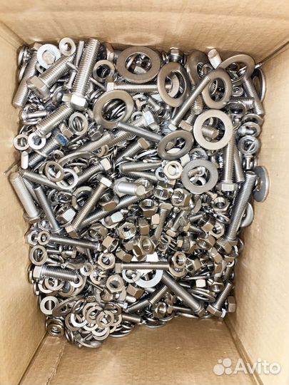 Нержавеющие болты, гайки, шайбы, винты по кг