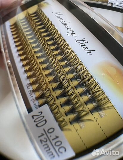 Накладные ресницы пучки Nesura 10D, 20D