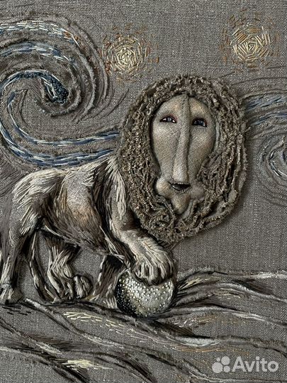 Картина Лев и звезды, 50*50 см