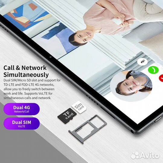 Новый Планшет Teclast M40 Pro 6Gb/128Gb, SIM Wi-Fi