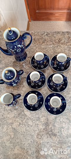 Кофейный сервиз СССР Кобальт