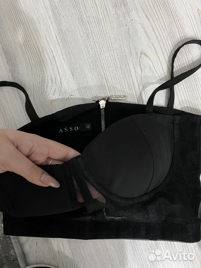 Топ корсет черный