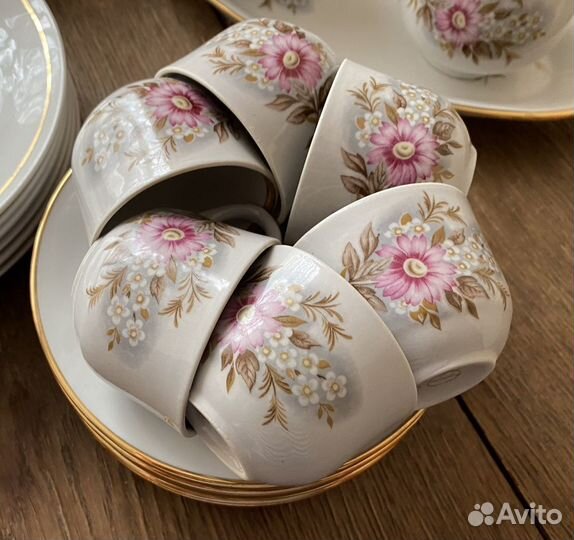 Кофейно-чайный сервиз СССР фарфор