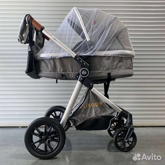 Коляска 2в1 трансформер (серый цвет)