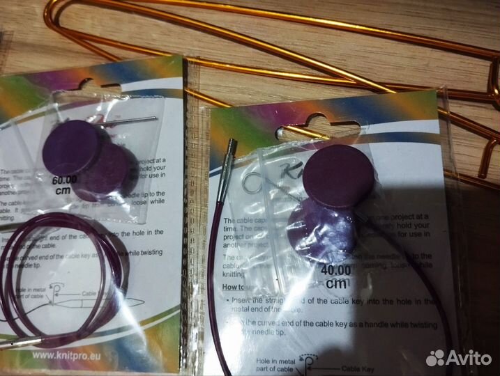 Лески KnitPro для разъемных спиц и drops classic н