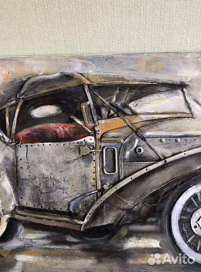 Картина для интерьера (объёмная) Ретро-Кадиллак