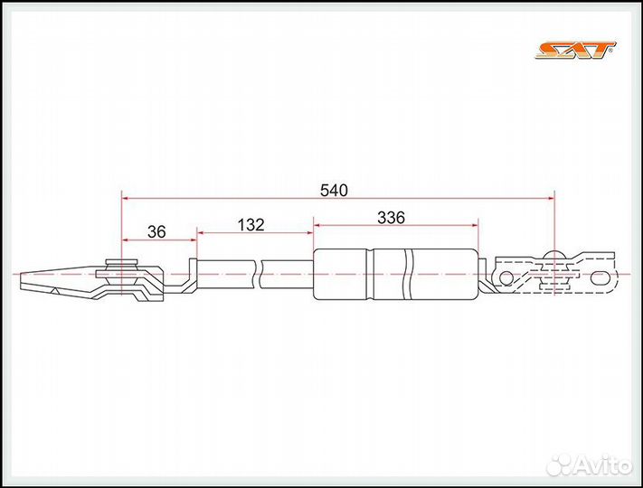 Амортизатор крышки багажника toyota nadia N1 1998 - 2003 левый