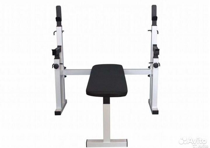 Скамья для жима со стойками белая