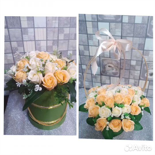 Букет из мыльных роз на 1 сентября