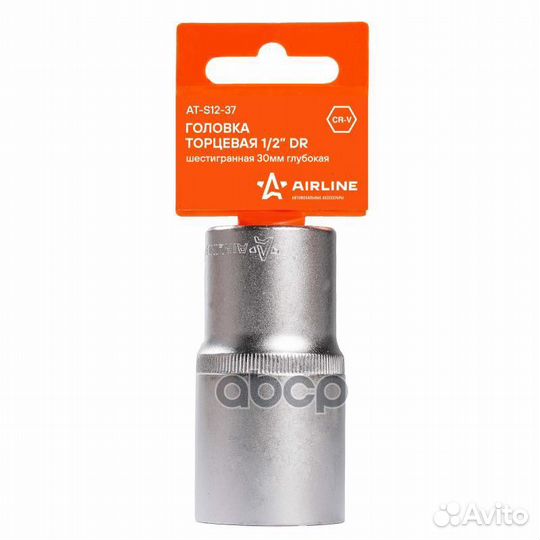 Головка торцевая 1/2 DR шестигранная 30мм глубо