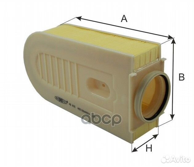 Фильтр воздушный MB W211 2.2/2.5 CDI 07- AG 835