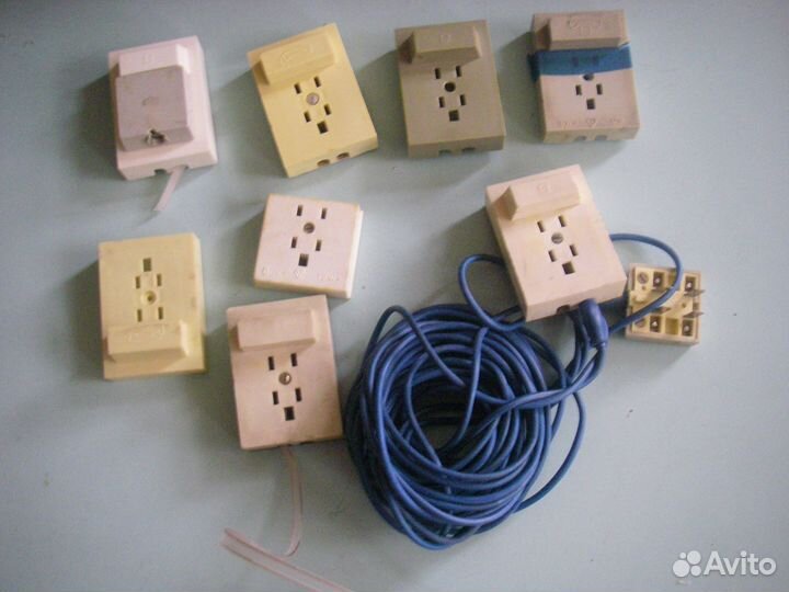 Телефонные розетки, провод