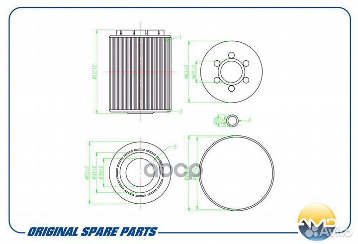 Фильтр масляный amdfl238 AMD