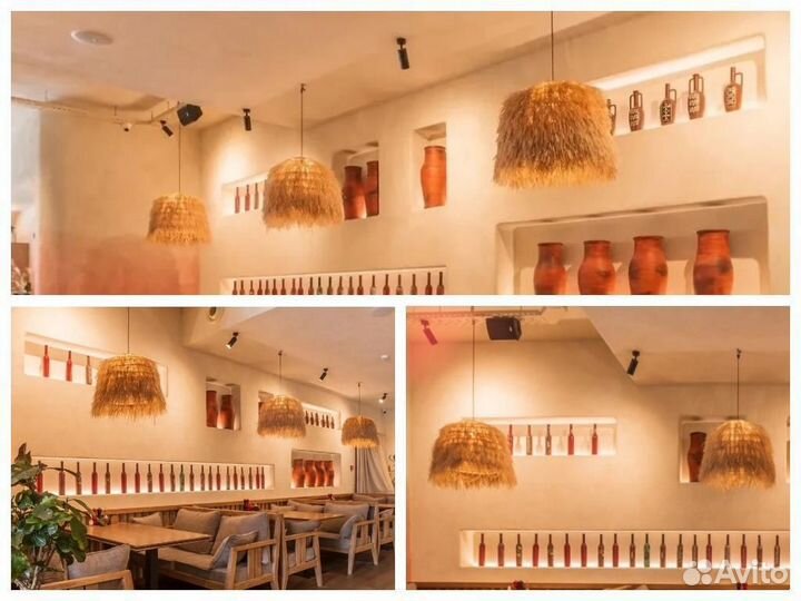 Плетеный абажур