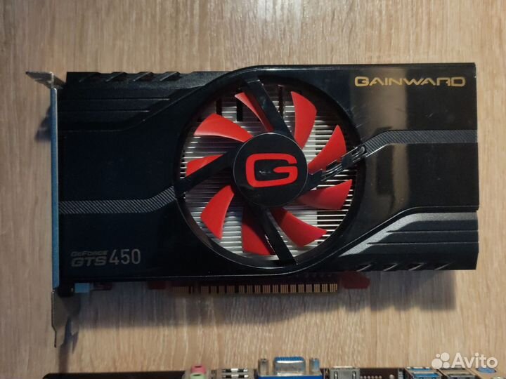 Комплект материнская плата+8гб озу+видеокарта+бп