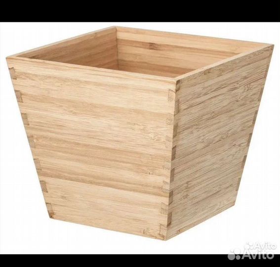 Деревянное кашпо ваза горшочек