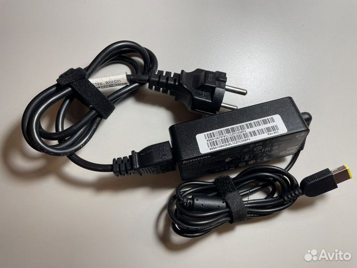 Блок питания Lenovo 45W, прямоугольный разъем