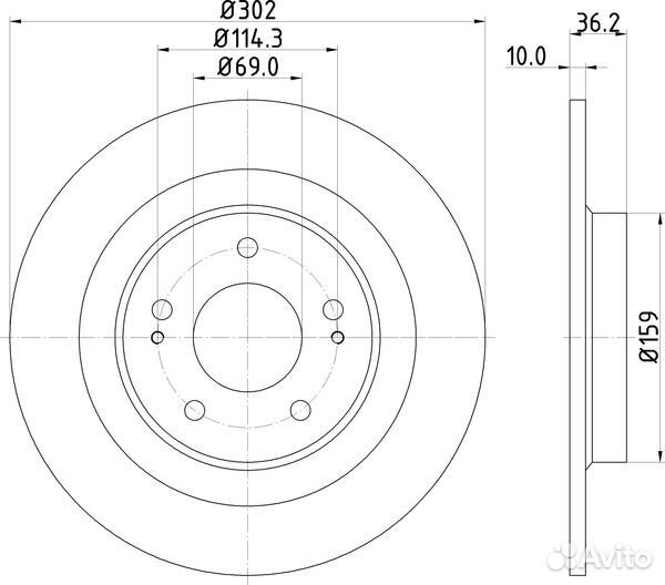 Диск тормозной зад