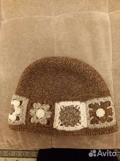 Шапка женская вязаная, 100 шерсть