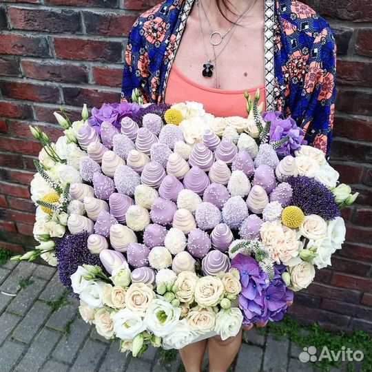 Клубника в шоколаде, Букеты с клубникой