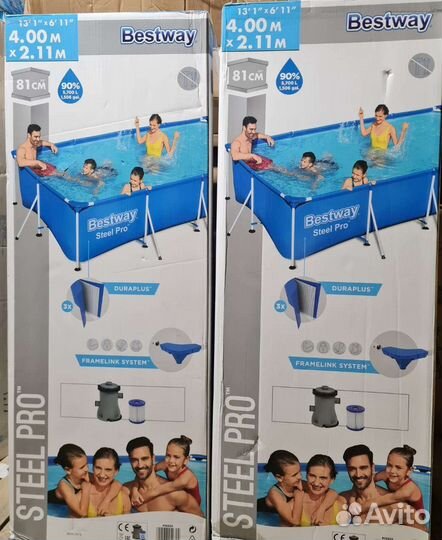 Каркасный бассейн 400на211на81см Bestway 56424