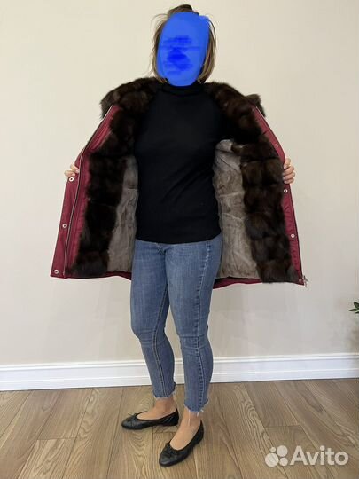 Парка с соболем трансформер rich furs