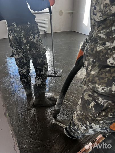 Стяжка пола мокрая жидкая бетонная