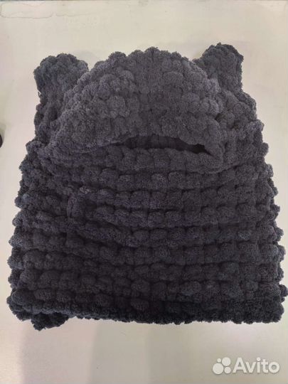 Балаклава вязаная с ушками