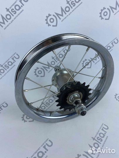 Обод 12 задний железный в сборе с втулкой