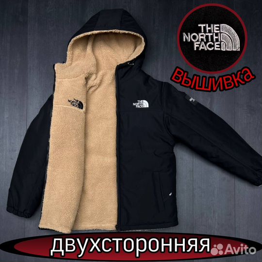 Куртка the north face барашек двусторонняя