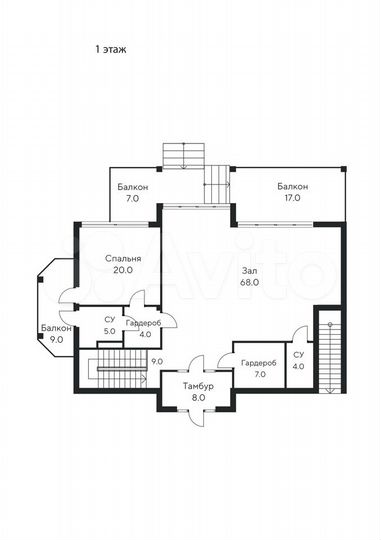 Коттедж 338,8 м² на участке 17 сот.