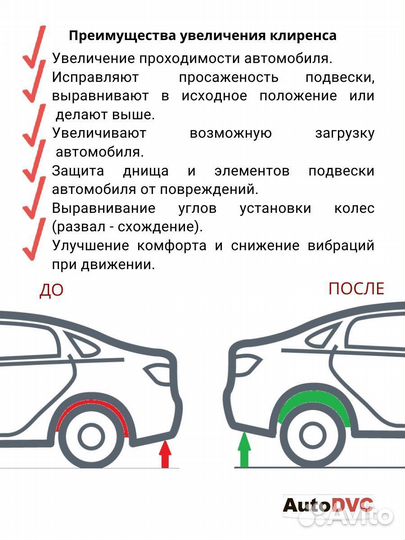 Передние проставки 40мм на Opel Corsa C 2000-2003 для увеличения клиренса